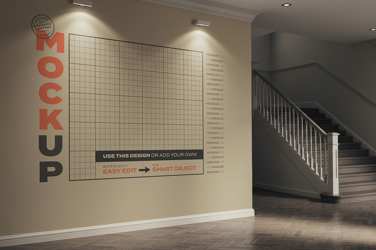Interior Wall Mockups, a Product Mockup by Luuqas Design (Photo 1 of 3)