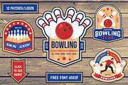Bowling 12 patches/logos/badges, a Branding & Logo Template by sivVector (Thumbnail 1 of 5)