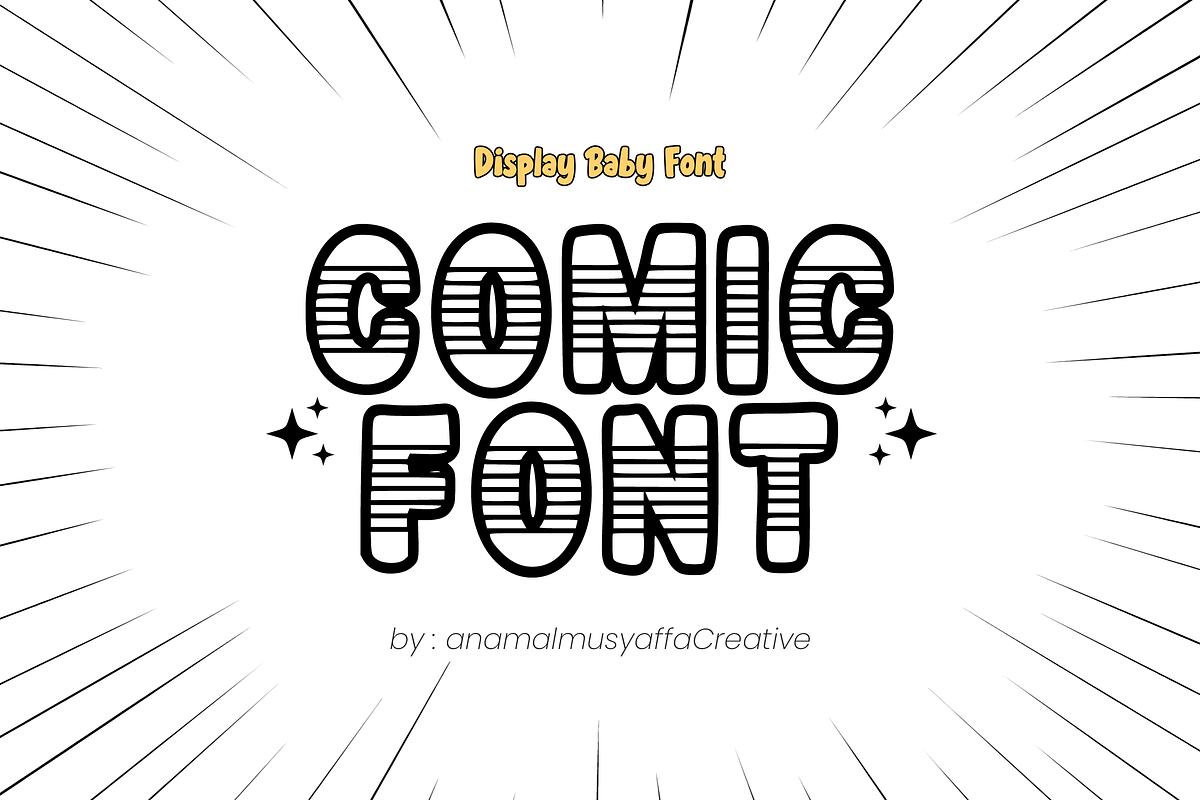 Outline Style - Display Font, a Font by KiddoGlyphs Studio (Photo 2 of 5)