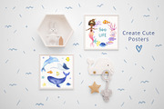 Mermaids and Under sea animals, an Animal Illustration by Watercolor Nastasia Art (Thumbnail 15 of 19)