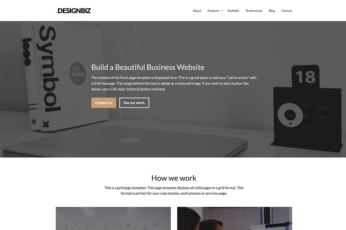 Designbiz WordPress Theme, a WordPress Template by Theme Junkie (Photo 1 of 4)