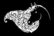Ornate Calligraphic Horse, an Animal Illustration by Color and Decor (Thumbnail 3 of 3)