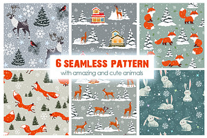 Winter seamless pattern