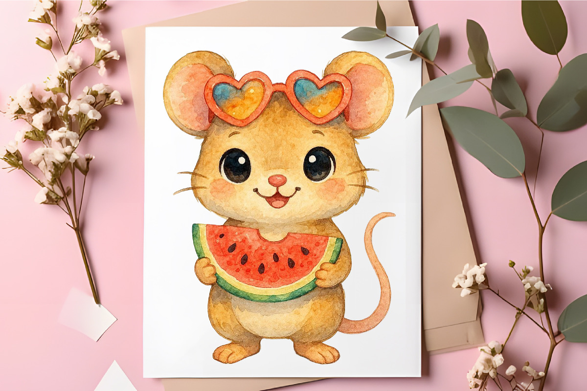 Cute Beach Mouse PNG Clipart, an Animal Illustration by RobertsArt (Photo 5 of 5)
