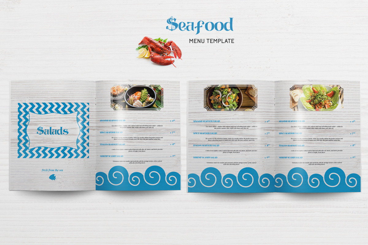 Seafood Menu, a Brochure Template by Boris Cupac (Photo 3 of 7)