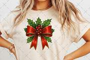 Red Coquette Christmas Bow PNG, an Illustration by Craft Nest (Thumbnail 5 of 6)