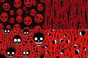 20 Seamless Red and Black Horror Set, a Pattern Graphic by Nordic Design (Thumbnail 5 of 9)