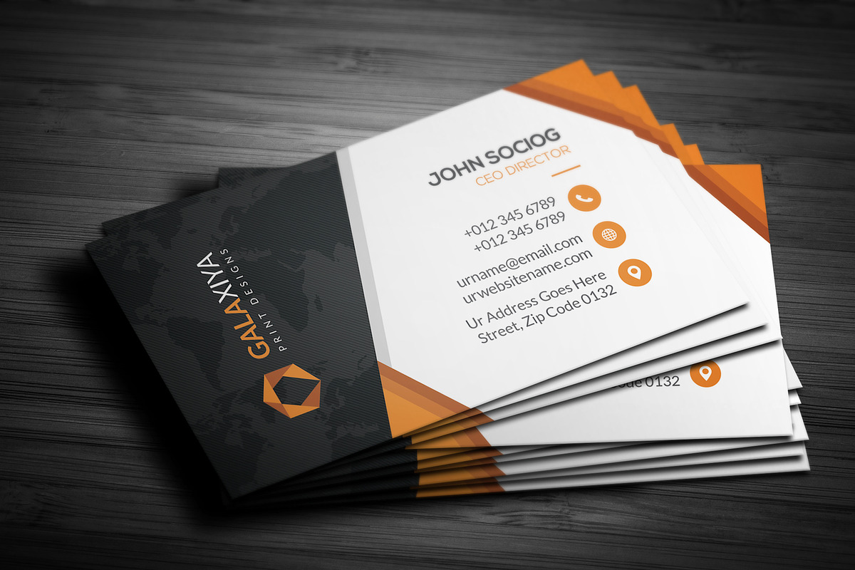 Professional Corporate BusinessCards, a Business Card Template by Galaxiya (Photo 6 of 8)