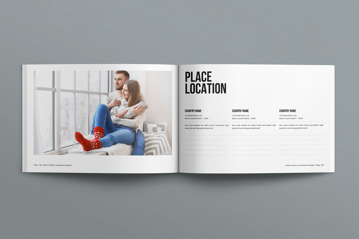 Winter Fashion Lookbook Landscape, a Magazine Template by E-Type (Photo 6 of 7)