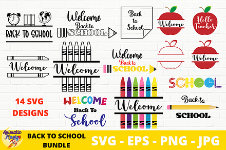 Back to School Bundle of 14 Designs