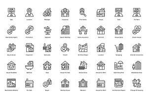 192 Real Estate Line Icons