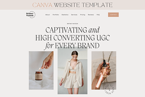 UGC Website Template For Canva