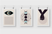Minimalist Boho Mystic Poster Set, a Pattern Graphic by Imaginary Party (Thumbnail 1 of 5)