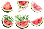 Summer Juicy Watermelon Clipart, an Illustration by cherrydesign (Thumbnail 4 of 4)