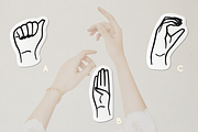 ASL Sticker American Sign Language, an Education Illustration by InkCloudDesign (Thumbnail 2 of 5)