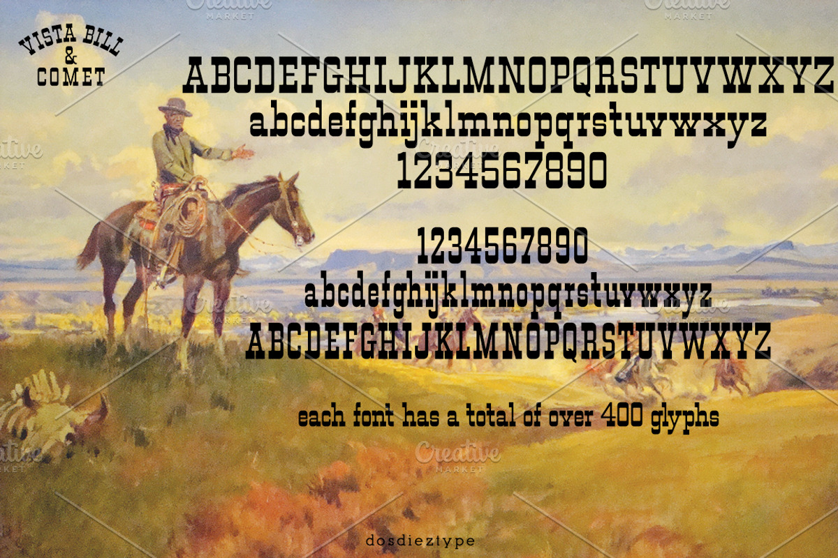Vista Bill Western Style Font Bundle preview 2