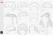 Procreate Afro Hairstle Curly Hair, a Brush Add-On by ArtPrintBabe (Thumbnail 7 of 12)