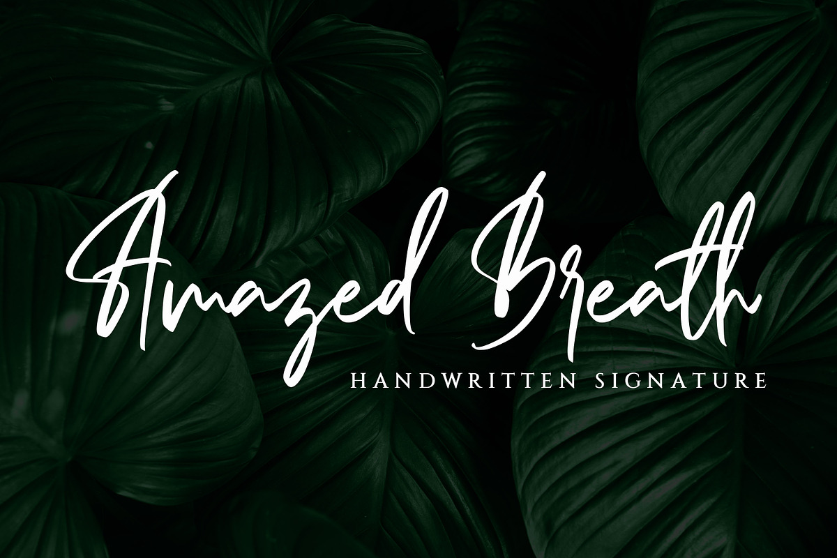 Amazed Breath, a Script Font by Almarkhatype (Photo 1 of 15)