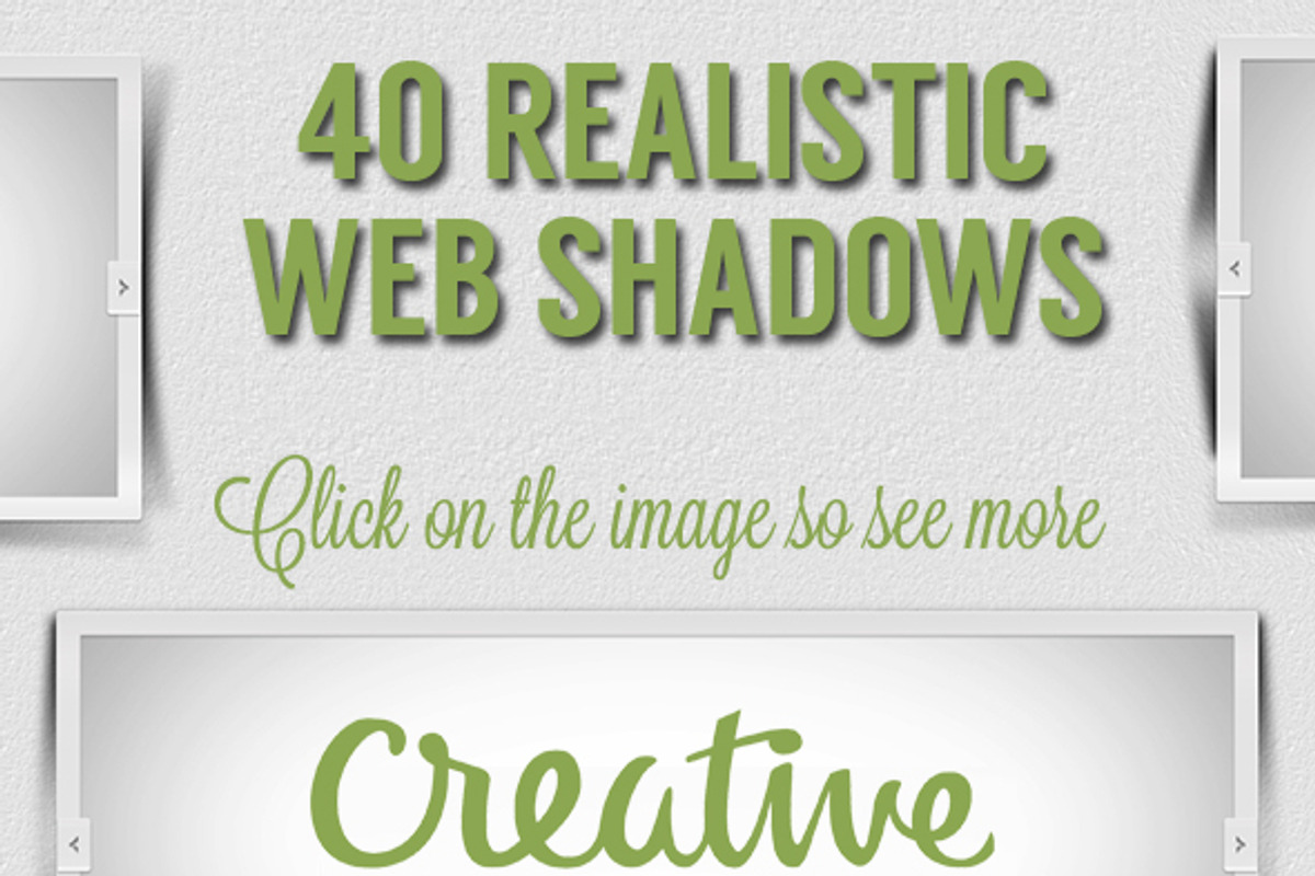 40 Realistic Web Shadows, a Templates & Theme by Arys Design