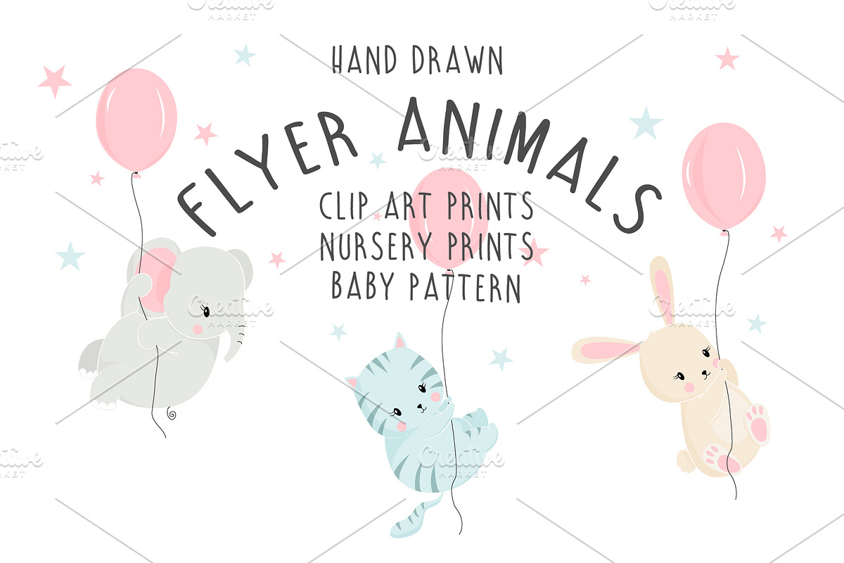 Hand Drawn Flyer Animals, an Animal Illustration by Black_sun (Photo 1 of 4)