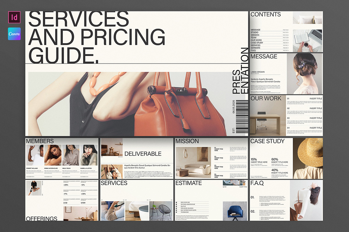 Services & Pricing Guide Template, a Presentation Template by E-Type (Photo 1 of 5)