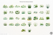 Winter Snowy Grass Clipart, a Seasonal Illustration by Markicha Art (Thumbnail 4 of 6)