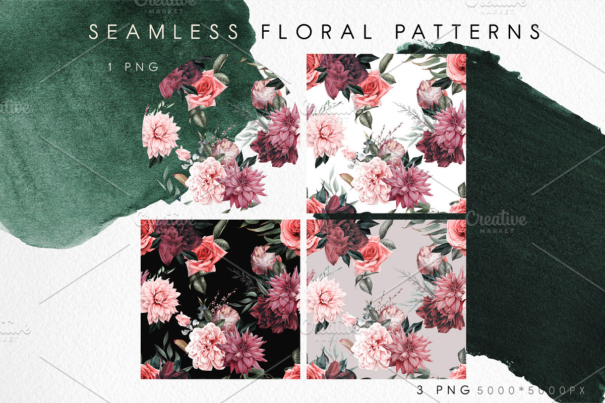 WATERCOLOR BUNDLE Peonies & Roses, an Illustration by ollalya (Photo 80 of 101)
