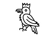 Bird Line Icon, an Outline Icon by Pexelpy (Thumbnail 1 of 2)