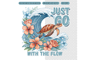 Floral Sea Turtle PNG, Nautical, an Illustration by TatiMockup (Thumbnail 7 of 7)
