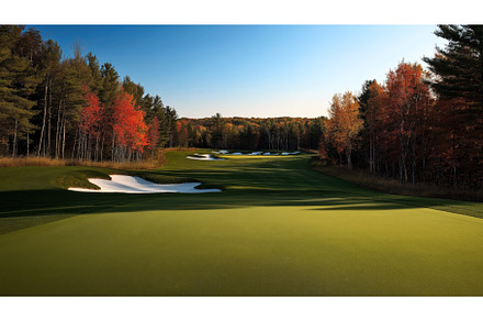 Golf course with green fairway and, a Sports & Recreation Photo by Sergey Kotenev