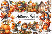 Autumn Robin Bird clipart, an Illustration by Designworld (Thumbnail 1 of 7)