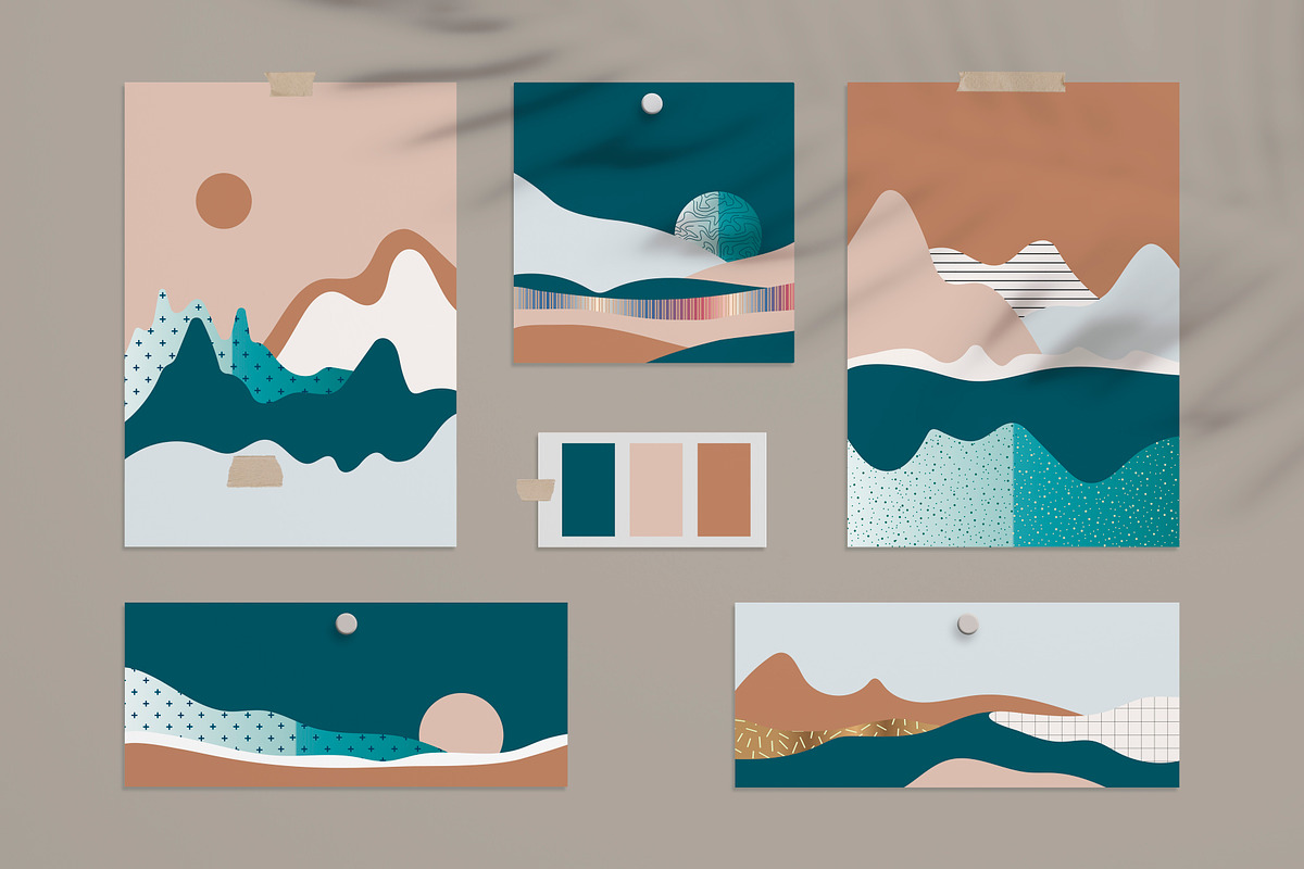 Abstract Landscape Collection, a Decorative Illustration by Pretty Meerkat (Photo 7 of 11)