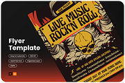 Live Music Rock n Roll Flyer, a Flyer Template by Annora Studio (Thumbnail 1 of 4)