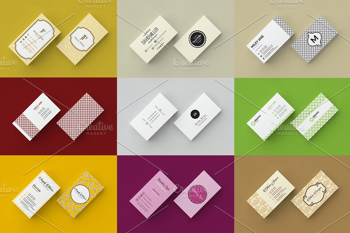 9 Simple Minimal Business Cards, a Business Card Template by GraphicPick (Photo 2 of 2)