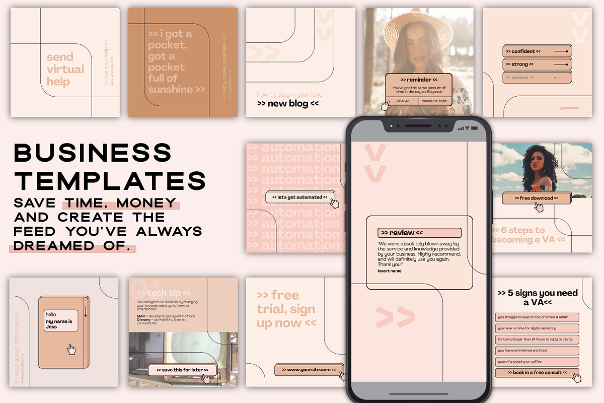 Byron Bay Canva Templates, a Social Media Template by Brodi-Rose Creative Co (Photo 3 of 12)