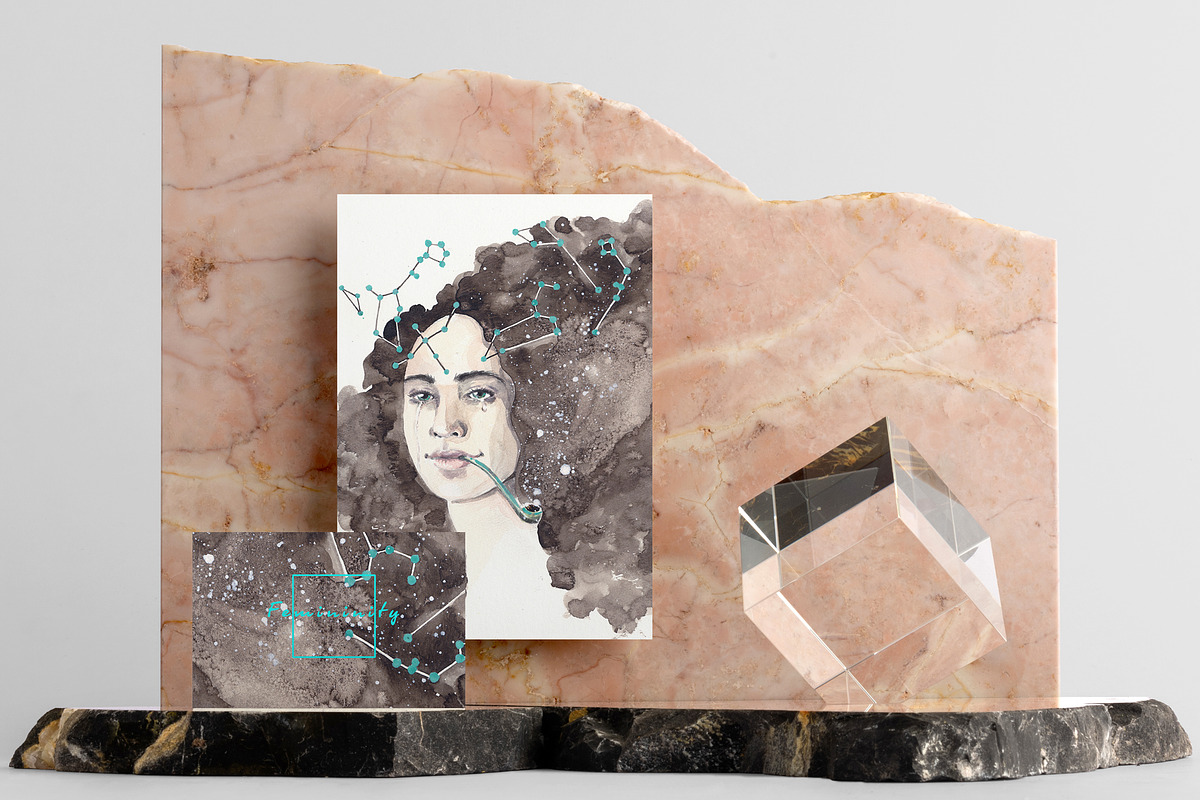 Watercolor Feminine Aspects, a Decorative Illustration by Flo Sacred Art (Photo 3 of 8)