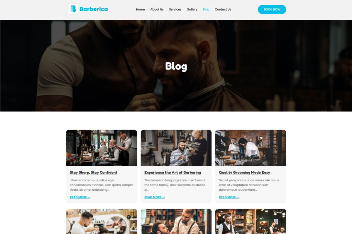 Barberica - Hair Salon Elementor Kit, a WordPress Template by Techeshta Solutions (Photo 6 of 6)