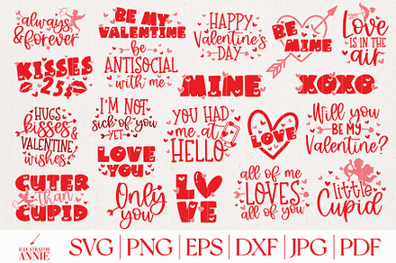 Valentines Day SVG Quote Bundle