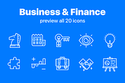 Business & Finance Icons, an Outline Icon by Sarunw (Thumbnail 2 of 5)