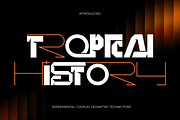 Tropical History - Futuristic Font, a Sans Serif Font by 177Studio (Thumbnail 1 of 8)