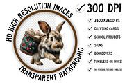 Whimsical Easter Bunny Clipart, an Illustration by Craft Nest (Thumbnail 2 of 5)