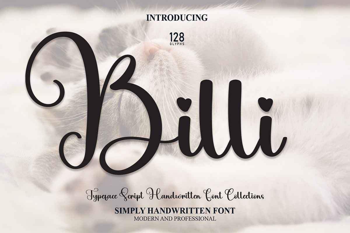 Billi | Script Font, a Script Font by Scratchones (Photo 1 of 8)