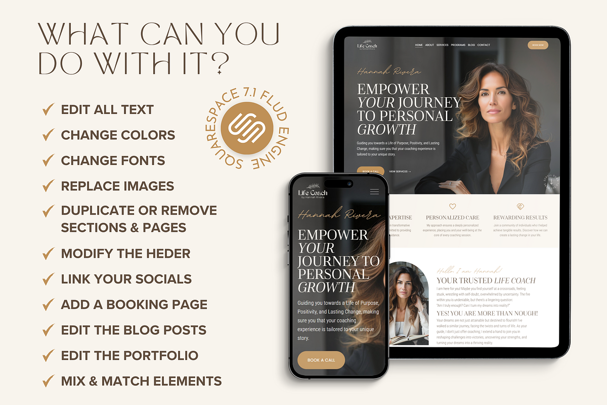Squarespace Template Coach Website, a Squarespace Template by vectorocean (Photo 7 of 11)