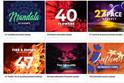1300 Procreate stamps bundle, a Brush Add-On by Endete & Mazak brushes (Thumbnail 3 of 4)
