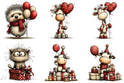 Whimsical Birthday Animals Clipart, an Illustration by Sublimation Artist (Thumbnail 6 of 7)