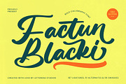 Factun Blacki Bold Calligraphy Font, a Script Font by Letterena Studios Script (Thumbnail 1 of 20)