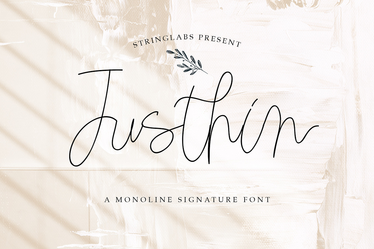 Justhin - Monoline Script Font