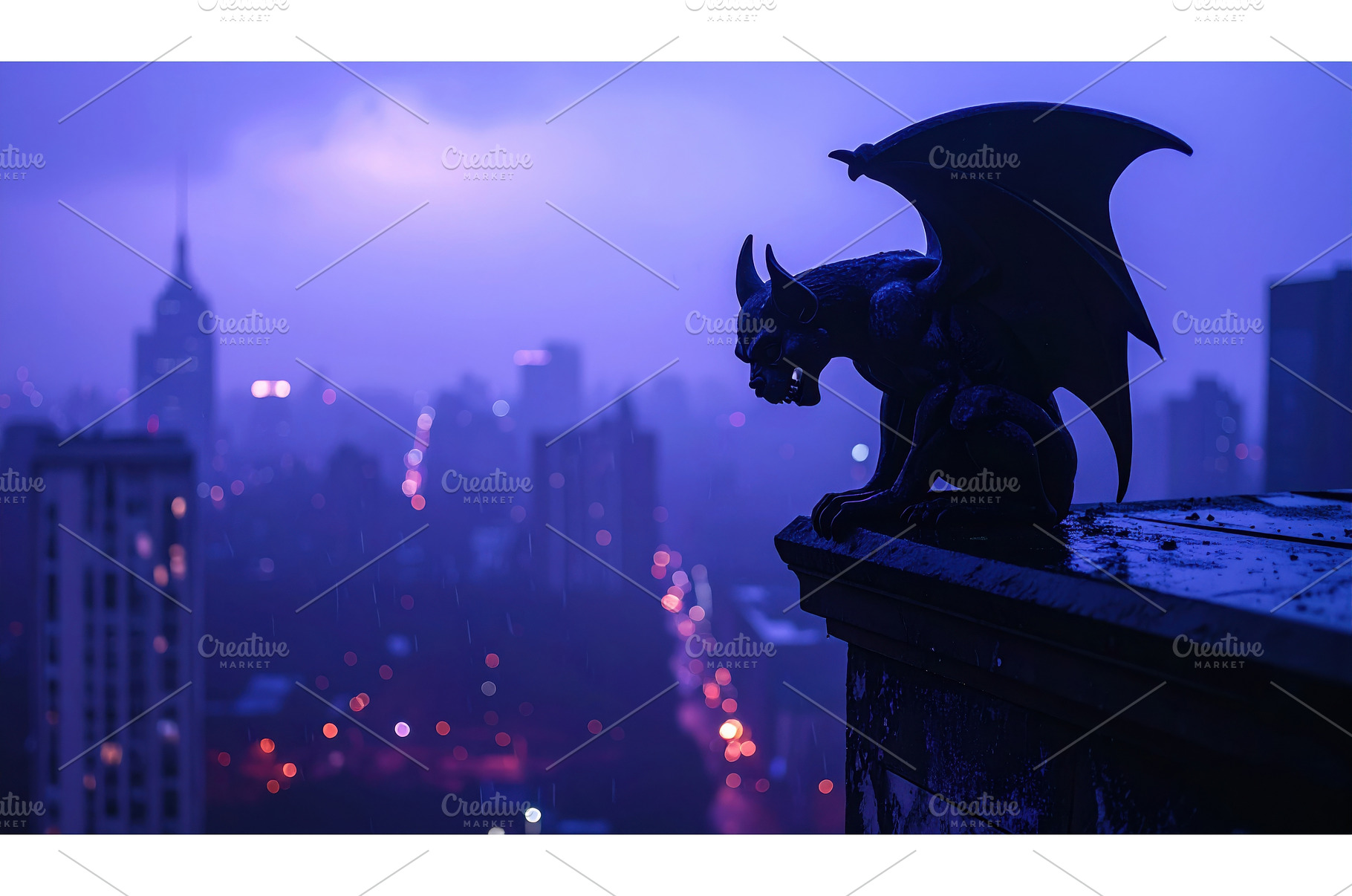 A gargoyle statue perches on the, an Architecture Photo by Igor Tichonow