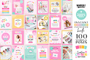 Colorful Party Instagram Templates, a Social Media Template by Sparkle & Speckle (Thumbnail 1 of 7)