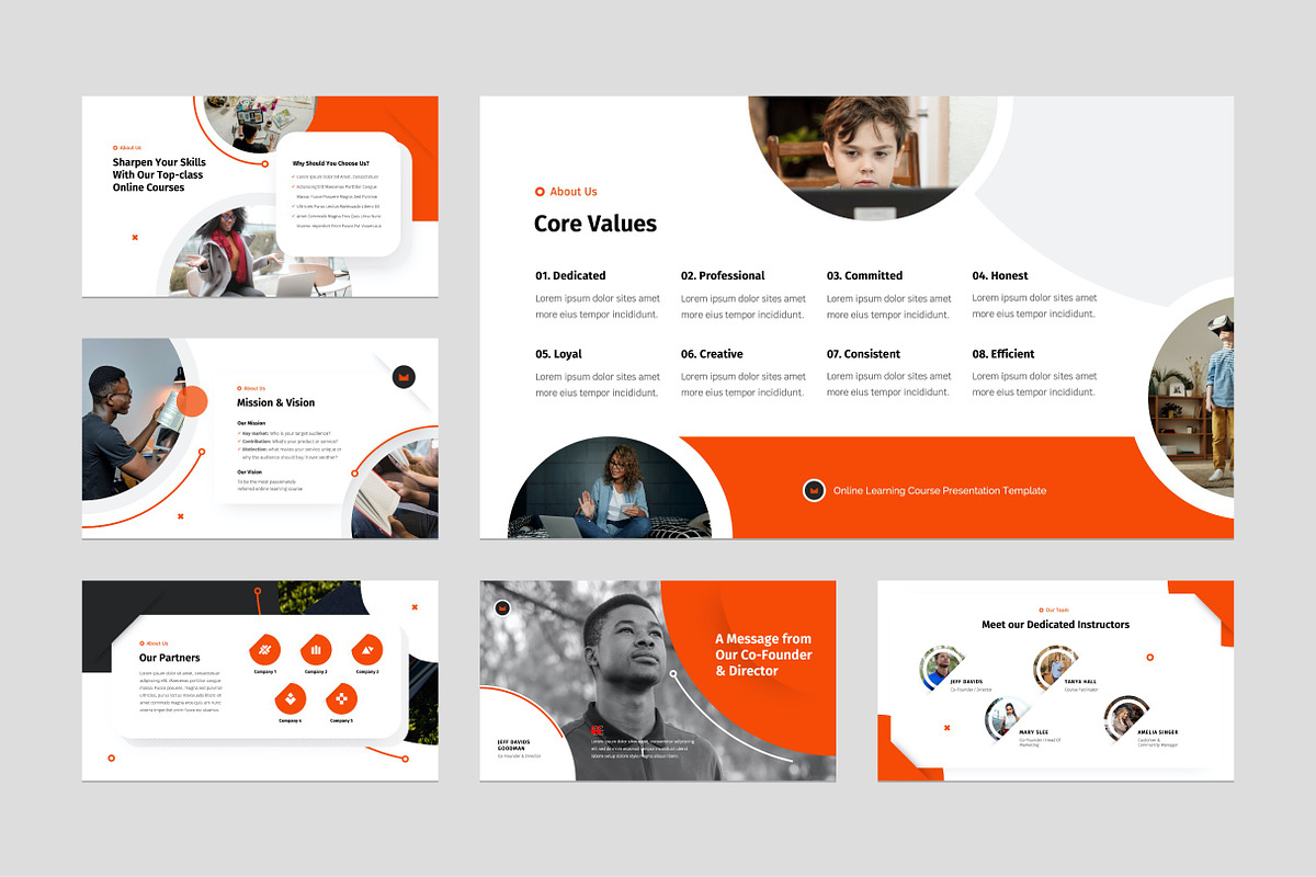Online Learning Course Template, a Presentation Template by Flat Icons (Photo 4 of 5)